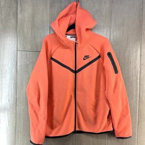 Nike Sportswear Big Kids Tech Fleece Full-Zip Hoodie Red Size XL HV8695-814